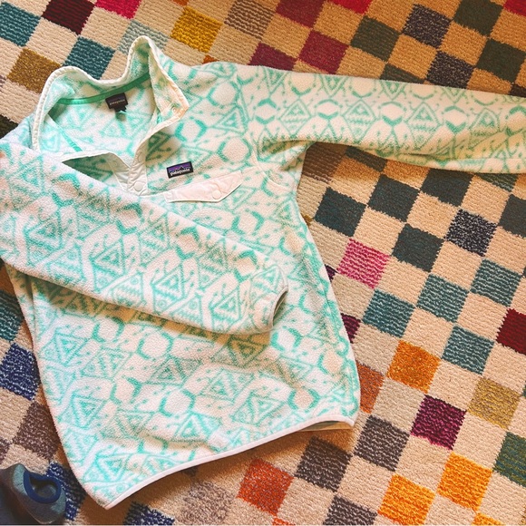 ❌SOLD❌ VTG Patagonia Synchilla Print Sweater Snap T - Picture 2 of 12